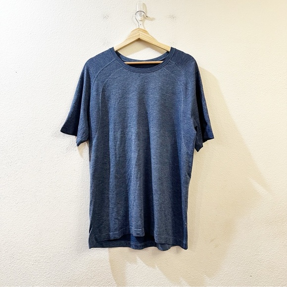 Lululemon Metal Vent Tech Short Sleeve Shirt in Dark Blue Size XL - Picture 1 of 10